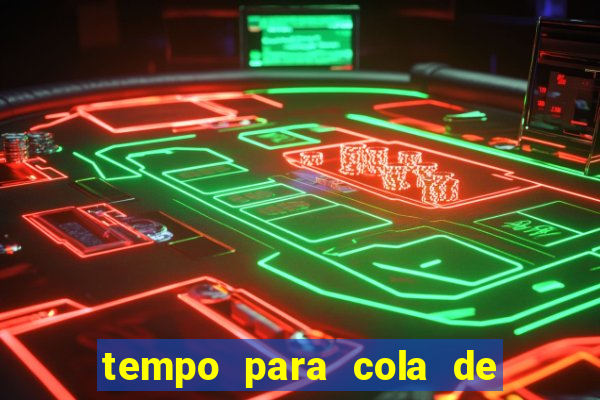 tempo para cola de cano secar